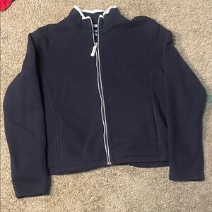 Vintage cropped Navy Zip-Up Jacket